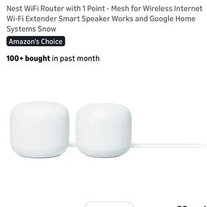 Google nest mesh WiFi and one extender point